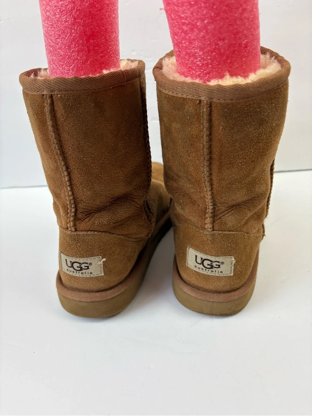Ugg Australia Classic Short Boots 5251 Suede Brown Shearling Shoes Winter size 4